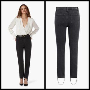 💕FAVORITE DAUGHTER💕 Evelyn High Rise Straight Leg Stirrup Jeans Storm Black 26